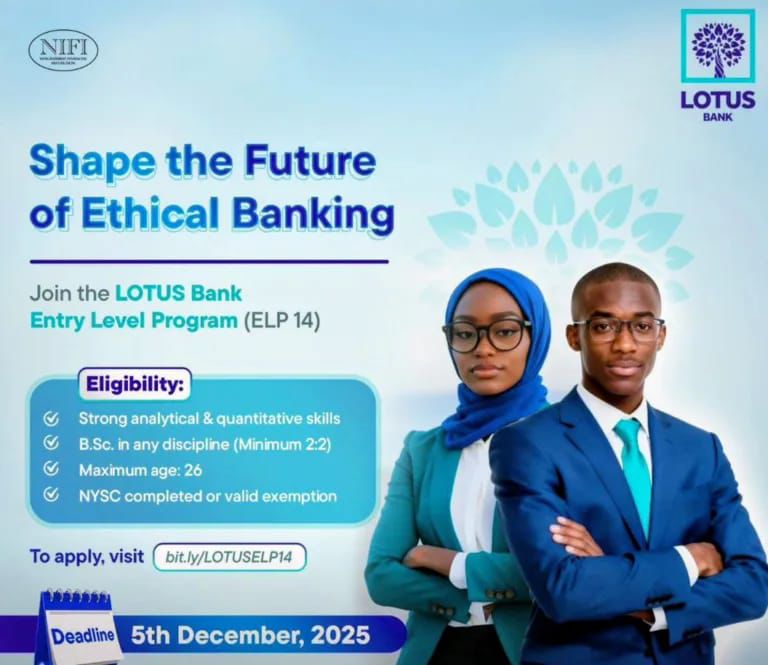 LOTUS Bank Entry Level Program (ELP 14)