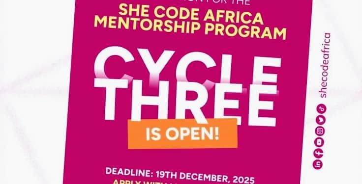 She Code Africa Mentorship Program – Cycle 3 (Now Open)